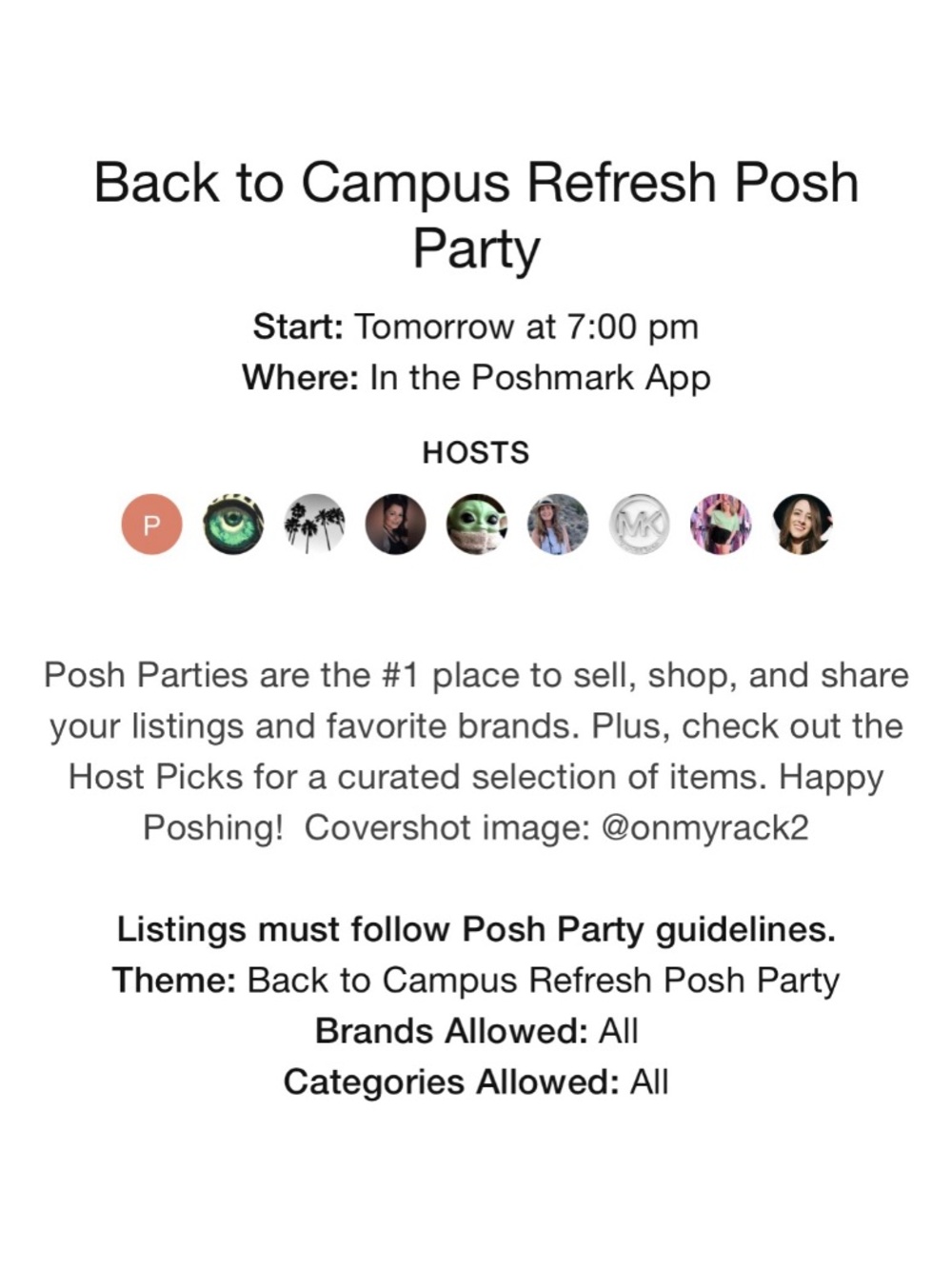 🍎🍂POSH PARTY!📚🏫 - Picture 2 of 2